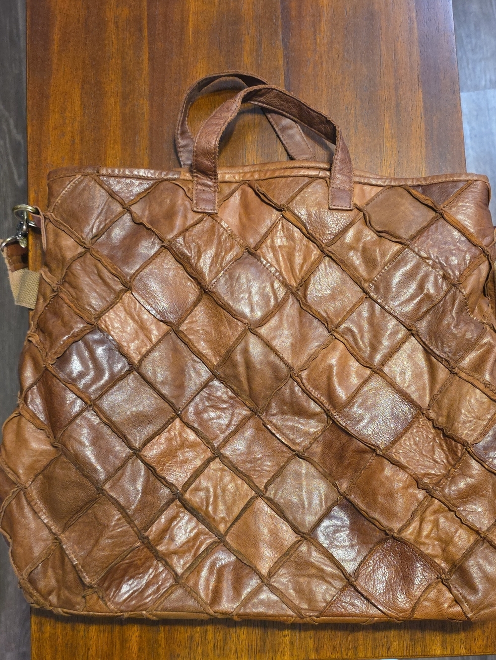 Monserat De Lucca Leather Patch Tote Bag - Brown